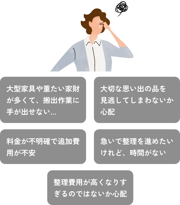 遺品整理・生前整理のよくあるお困りごと
