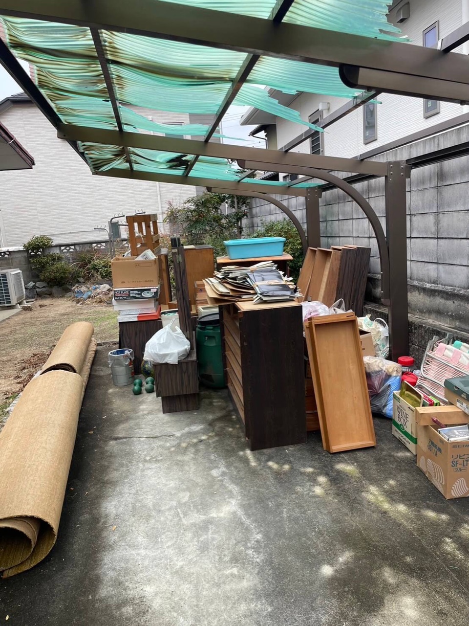 堺市南区でタンスと不用品回収！迅速な対応と丁寧な作業で大満足 作業前