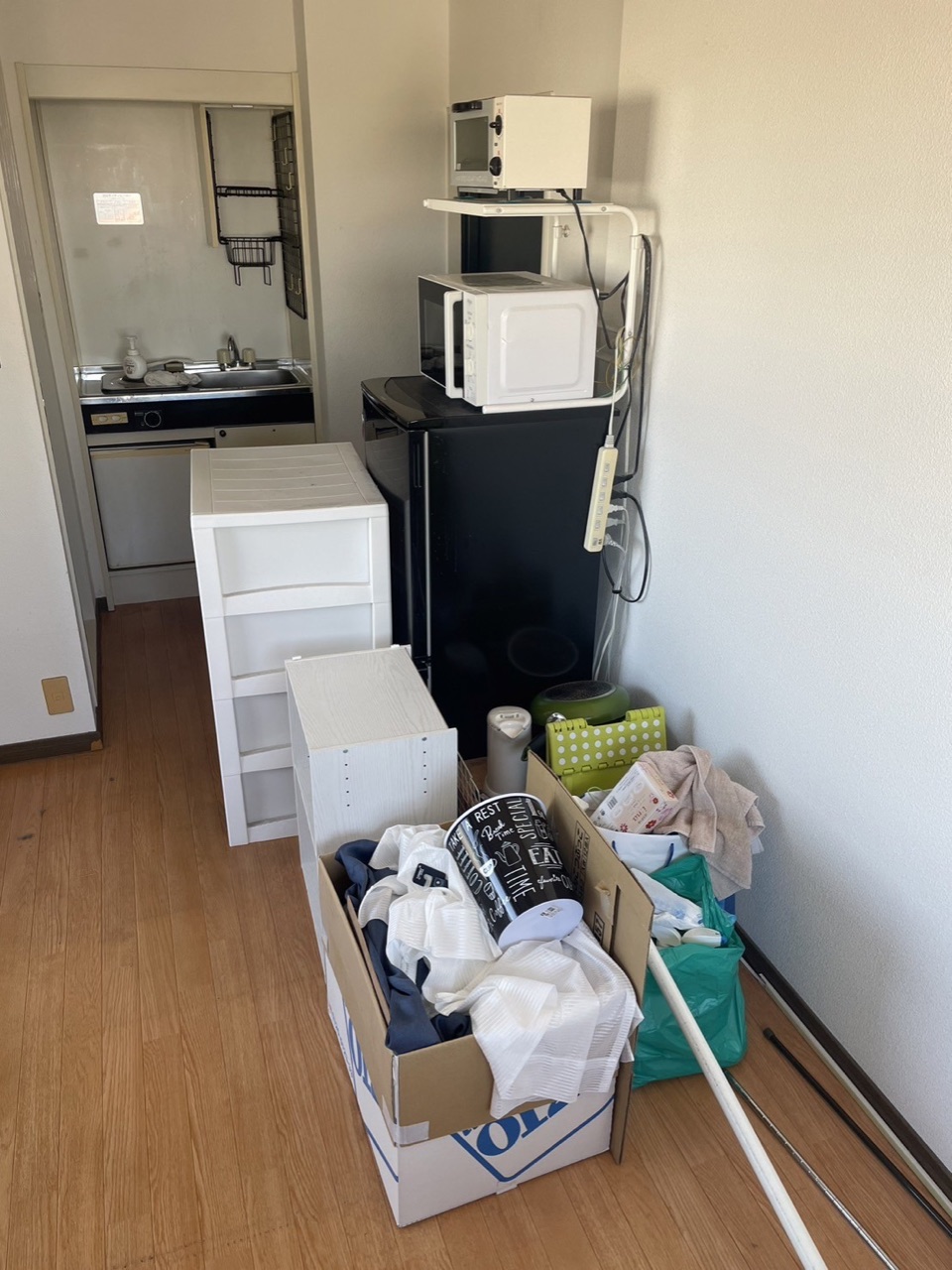 大東市で不用品の回収にお伺いしました。 作業前